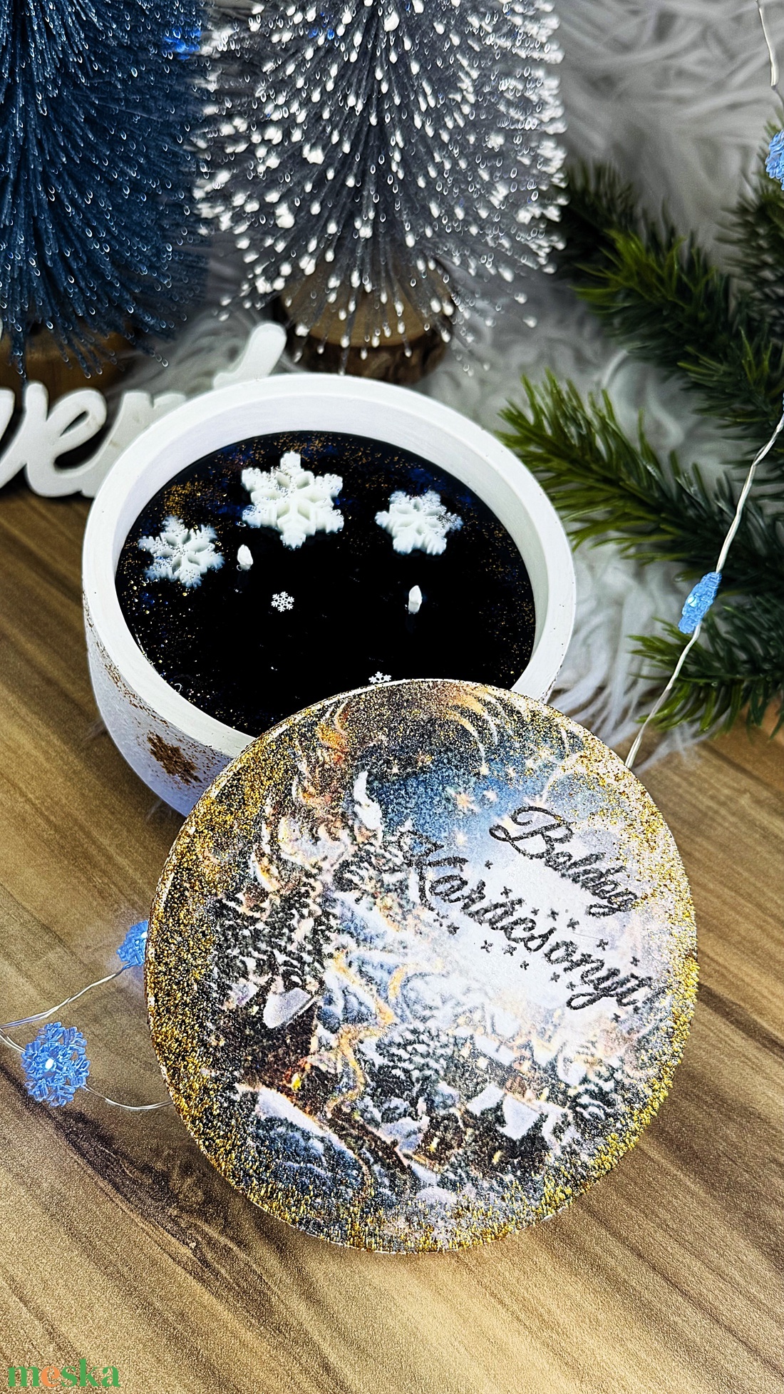 CandlAir Arany Karácsony szójaviasz illatgyertya kerámiatégelyben - otthon & életmód - gyertya, illat, aroma - gyertya - Meska.hu