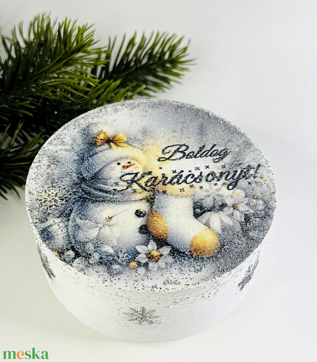 CandlAir Ezüst Karácsony szójaviasz illatgyertya kerámiatégelyben - otthon & életmód - gyertya, illat, aroma - gyertya - Meska.hu