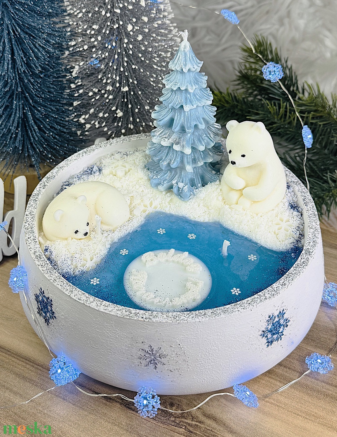 CandlAir Havas Karácsony szójaviasz illatgyertya kerámiatálban - otthon & életmód - gyertya, illat, aroma - gyertya - Meska.hu