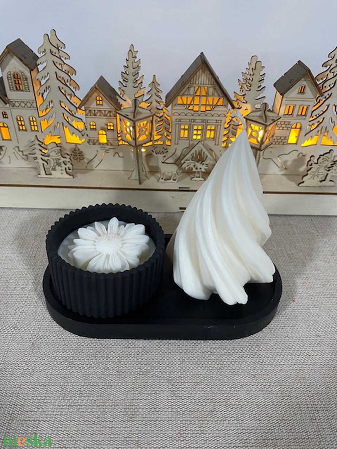 karácsonyi asztali dísz - karácsony - karácsonyi lakásdekoráció - karácsonyi illatgyertya, mécses - Meska.hu