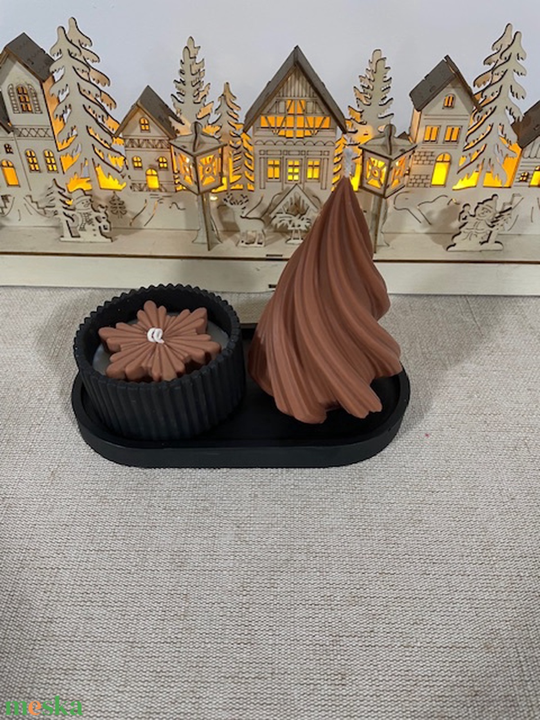 karácsonyi asztali dísz - karácsony - karácsonyi lakásdekoráció - karácsonyi illatgyertya, mécses - Meska.hu