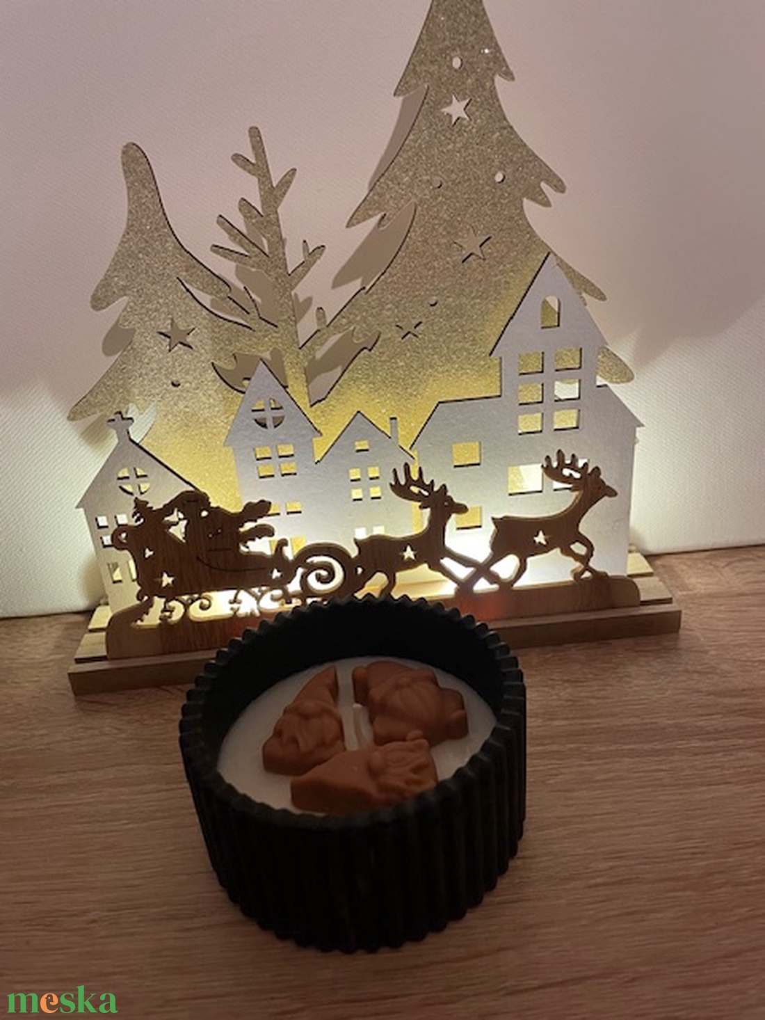 tégelyes gyertya - karácsony - karácsonyi lakásdekoráció - karácsonyi illatgyertya, mécses - Meska.hu