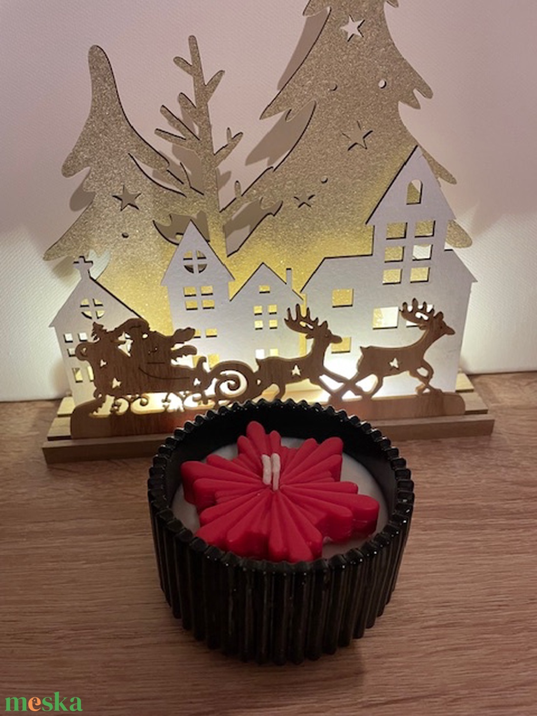 tégelyes gyertya - karácsony - karácsonyi lakásdekoráció - karácsonyi illatgyertya, mécses - Meska.hu