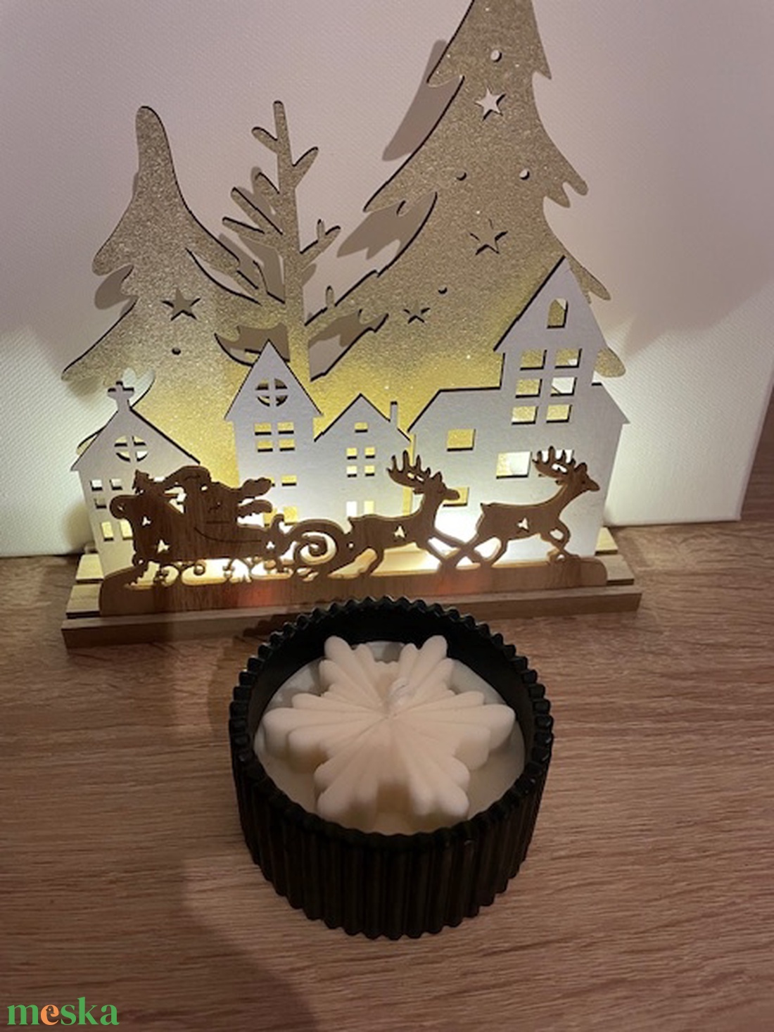 tégelyes gyertya - karácsony - karácsonyi lakásdekoráció - karácsonyi illatgyertya, mécses - Meska.hu