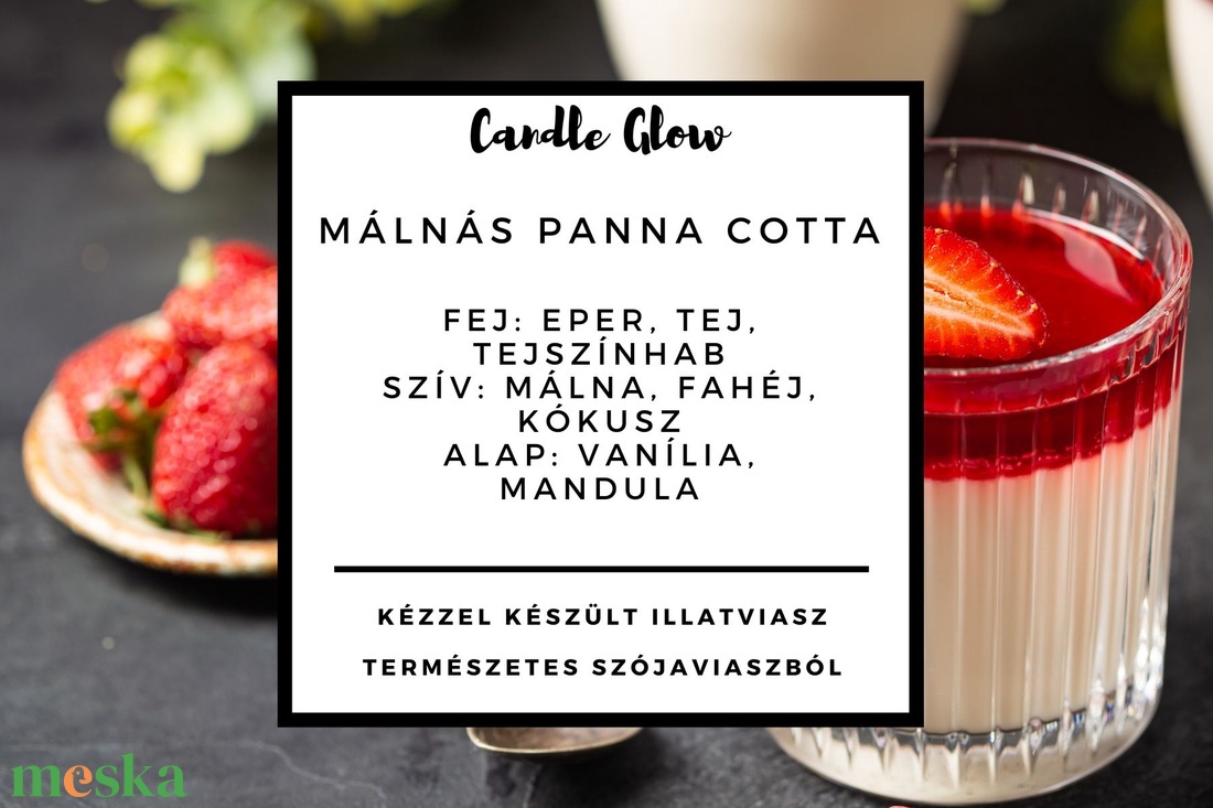 Málnás Panna Cotta Illatviasz 100% természetes szójaviaszból - otthon & életmód - gyertya, illat, aroma - aromalámpa - Meska.hu Málnás Panna Cotta Illatviasz 100% természetes szójaviaszból - otthon & életmód - gyertya, illat, aroma - aromalámpa - Meska.hu