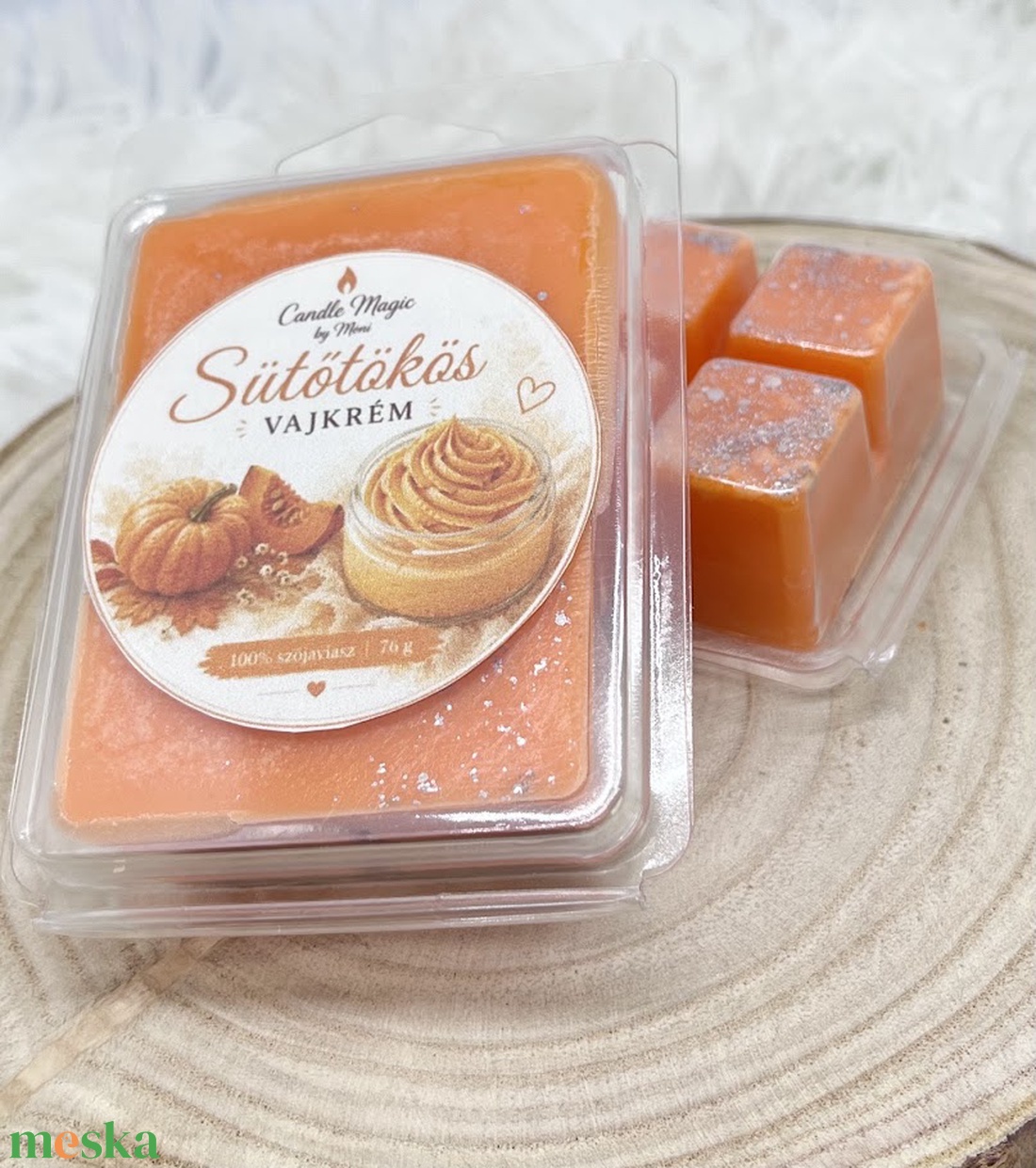 Sütőtökös vajkrém törhető illatviasz - otthon & életmód - gyertya, illat, aroma - illatviasz - Meska.hu