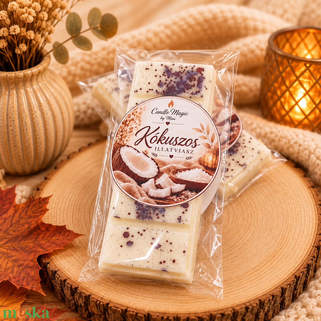 Kókuszos törhető illatviasz - otthon & életmód - gyertya, illat, aroma - illatviasz - Meska.hu