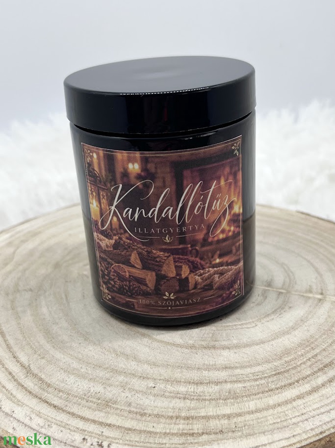 Kandallótűz illatgyertya - otthon & életmód - gyertya, illat, aroma - gyertya - Meska.hu