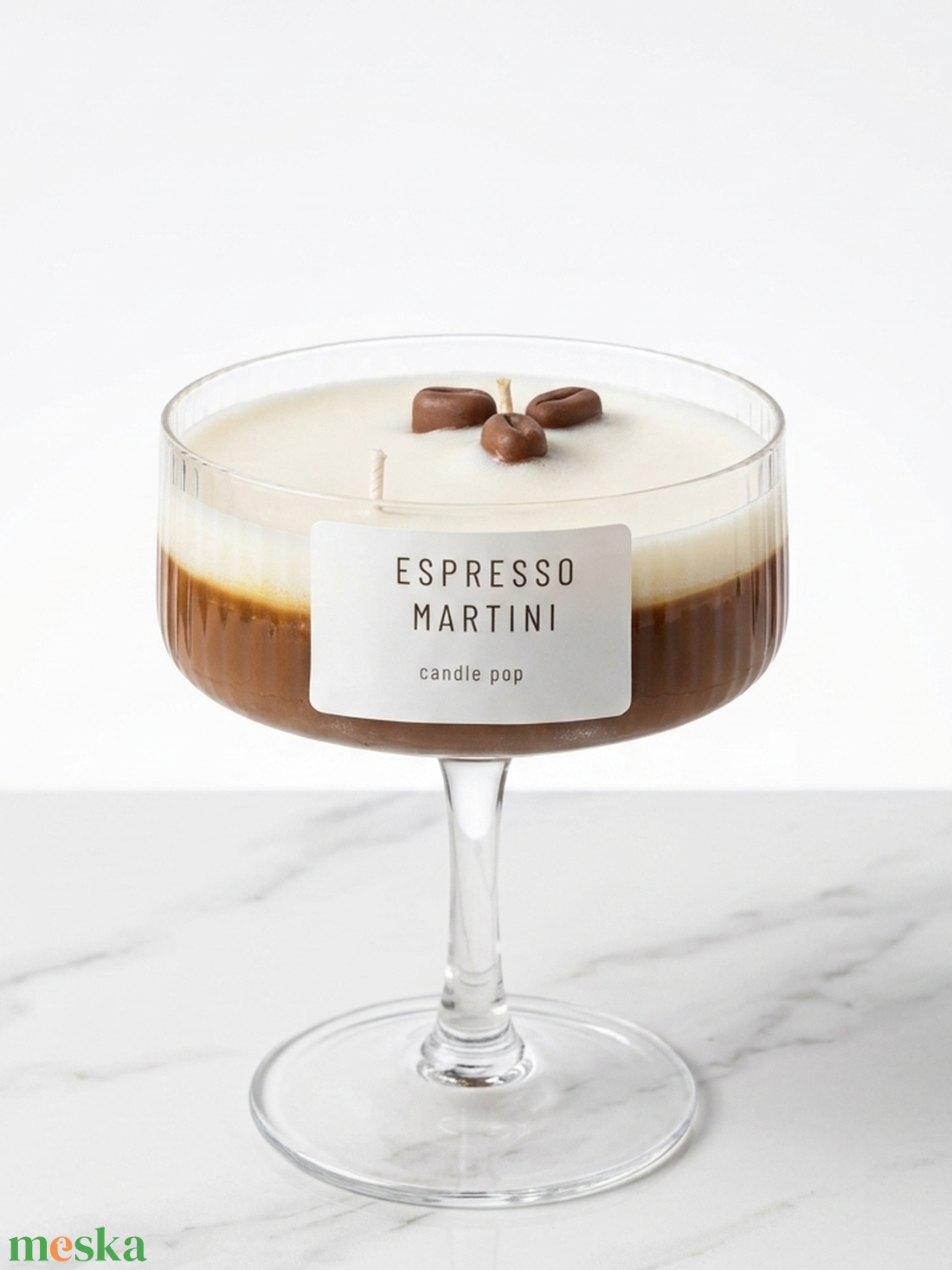 Espresso Martini illatgyertya (Kávéillatú szójaviasz gyertya) - otthon & életmód - gyertya, illat, aroma - gyertya - Meska.hu