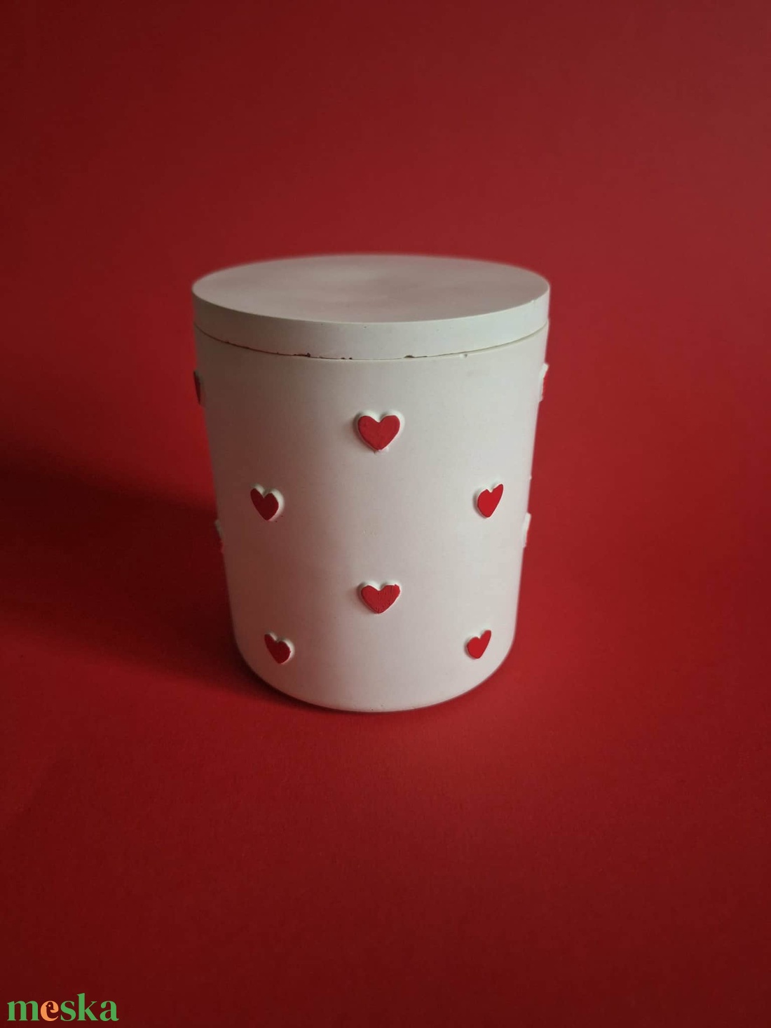 Illatgyertya kerámia tégelyben - karácsony - karácsonyi lakásdekoráció - karácsonyi illatgyertya, mécses - Meska.hu