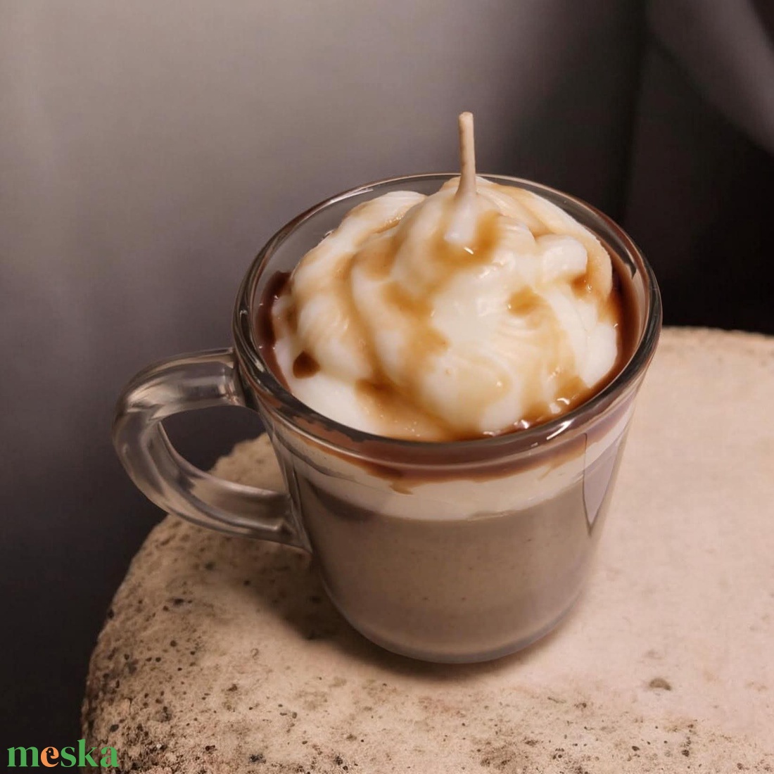 Mézeskalácsos illatú forrócsoki szójaviasz gyertya  - otthon & életmód - gyertya, illat, aroma - gyertya - Meska.hu