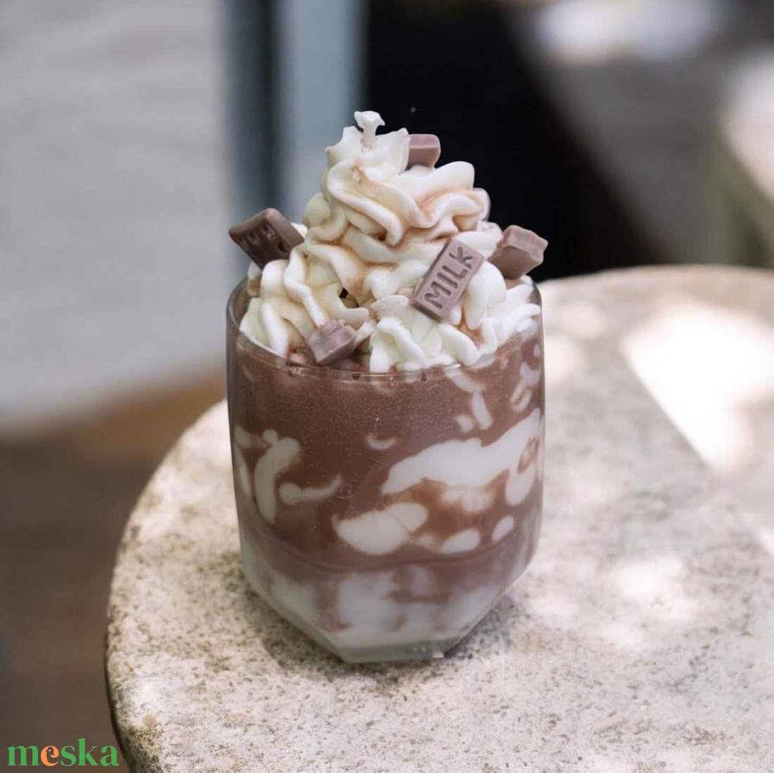 Habos csokis szójaviasz gyertya  - otthon & életmód - gyertya, illat, aroma - gyertya - Meska.hu