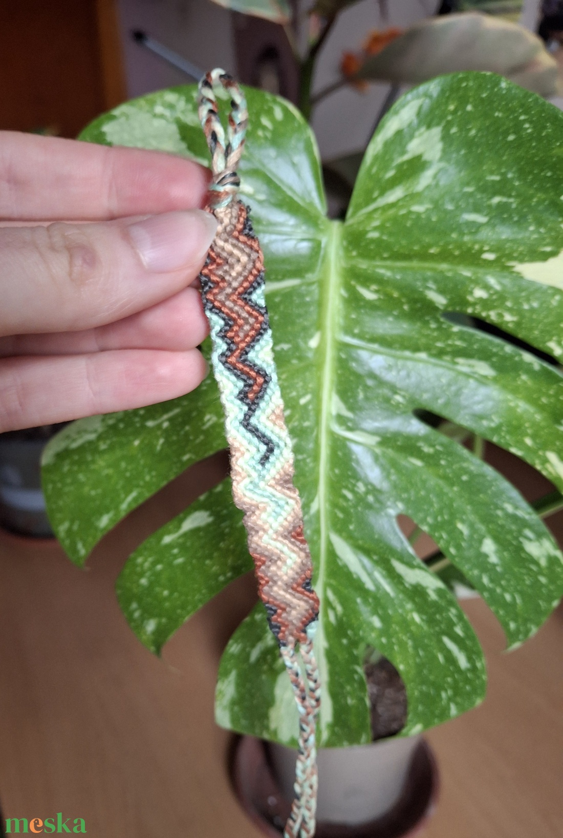 Zig-zag mintás karkötő - ékszer - karkötő - fonott karkötő - Meska.hu