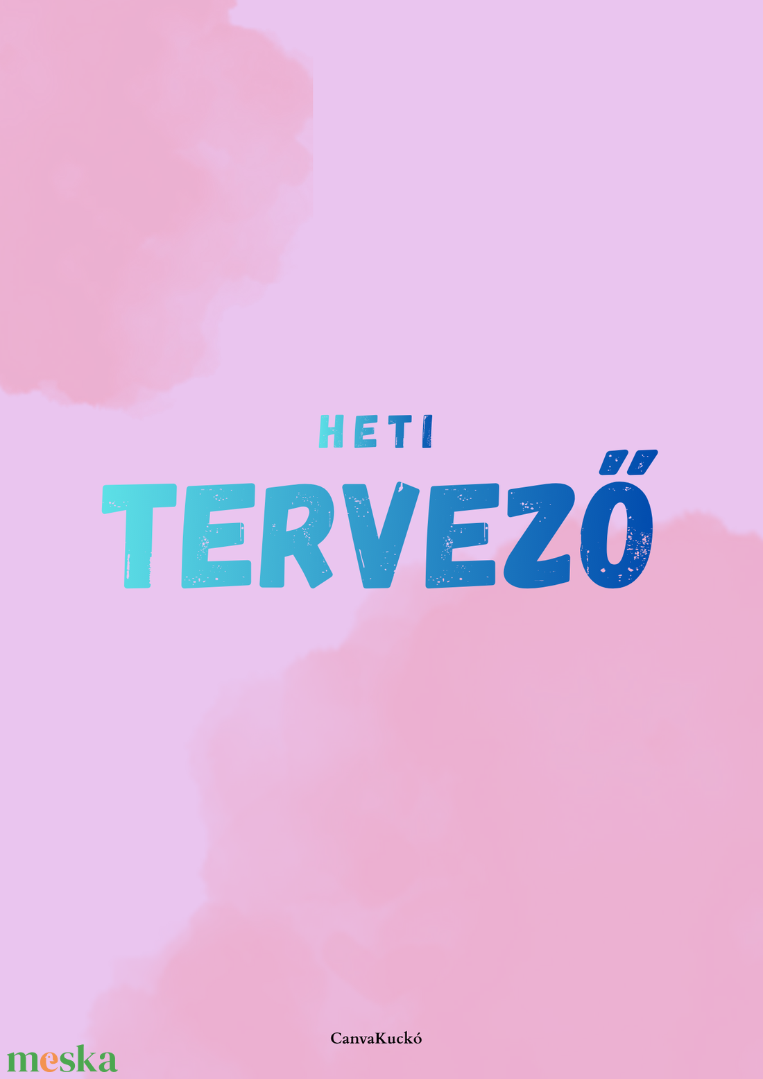 Heti tervező - otthon & életmód - papír, írószer - naptár & tervező - Meska.hu