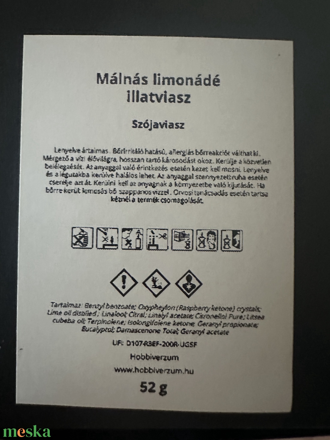 Málnás limonádé illatviasz  - otthon & életmód - gyertya, illat, aroma - illatviasz - Meska.hu