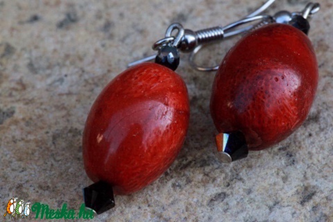 csipkebogyó fülbevaló -  - Meska.hu