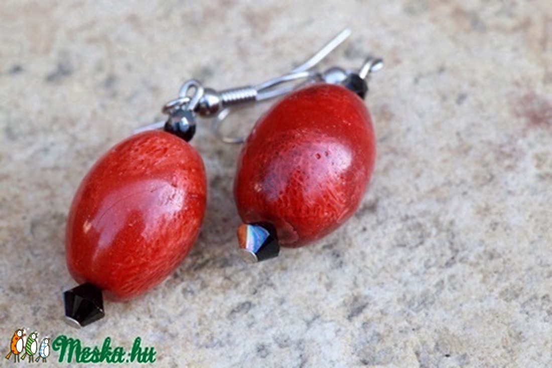csipkebogyó fülbevaló -  - Meska.hu