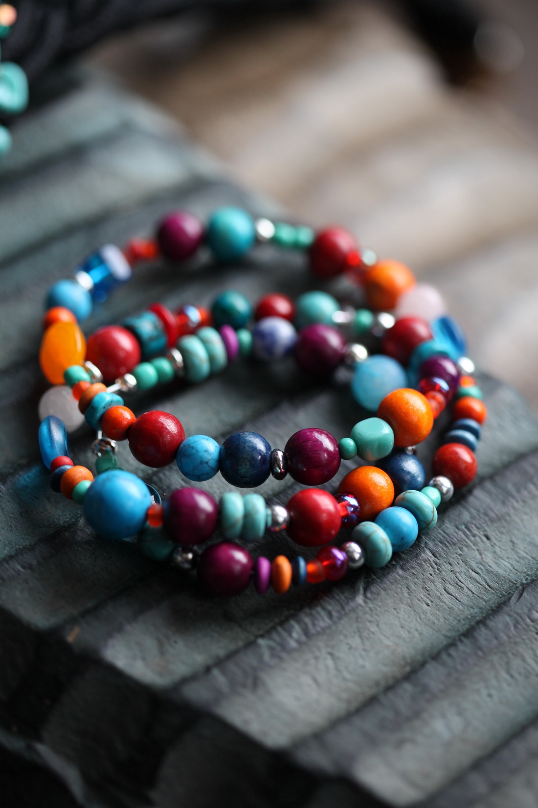 Színes karkötő/nyaklánc -  - Meska.hu