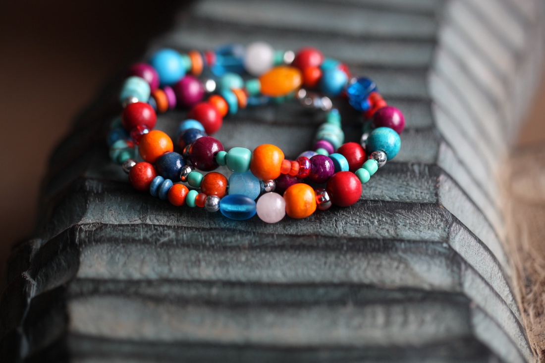 Színes karkötő/nyaklánc -  - Meska.hu