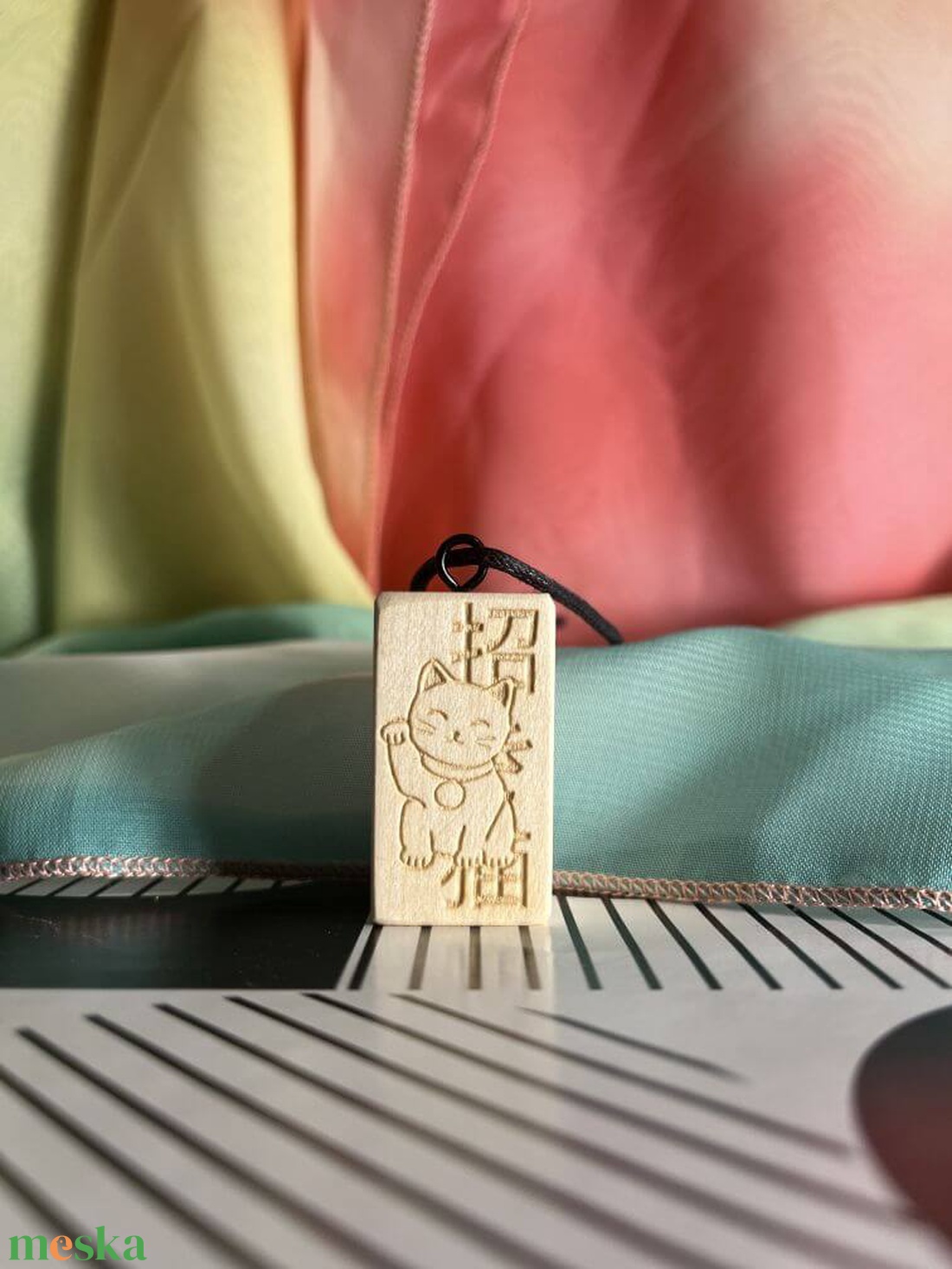 Maneki-neko Talizmán - táska & tok - kulcstartó & táskadísz - táskaakasztó - Meska.hu