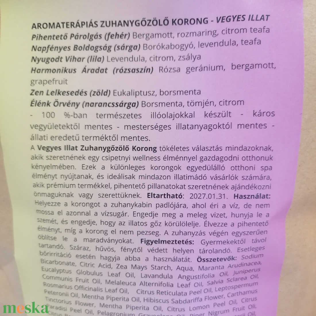 Zuhanygőzölő korong, vegyes illat  aromaterápiás, illóolaj tartalmú korongok- ajándéknak is tökéletes  - szépségápolás - szappan & fürdés - fürdősó, fürdőgolyó, habfürdő - Meska.hu