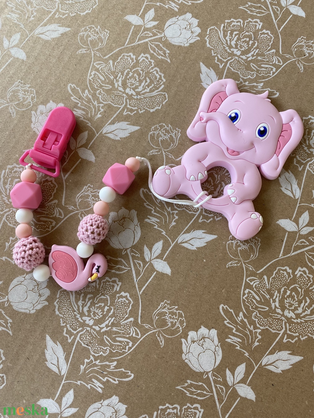 Rágcsalánc - Elefánt - játék & sport - 3 éves kor alattiaknak - rágóka - Meska.hu