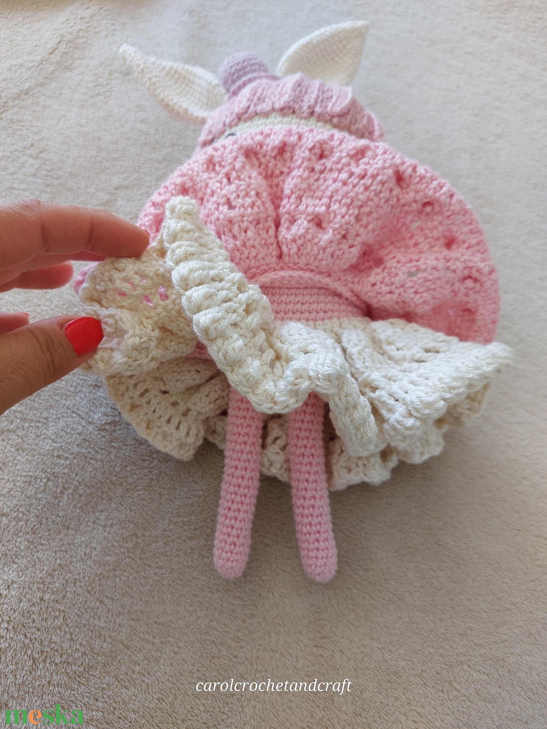 Nyuszilány baba - játék & sport - plüssállat & játékfigura - ember - Meska.hu