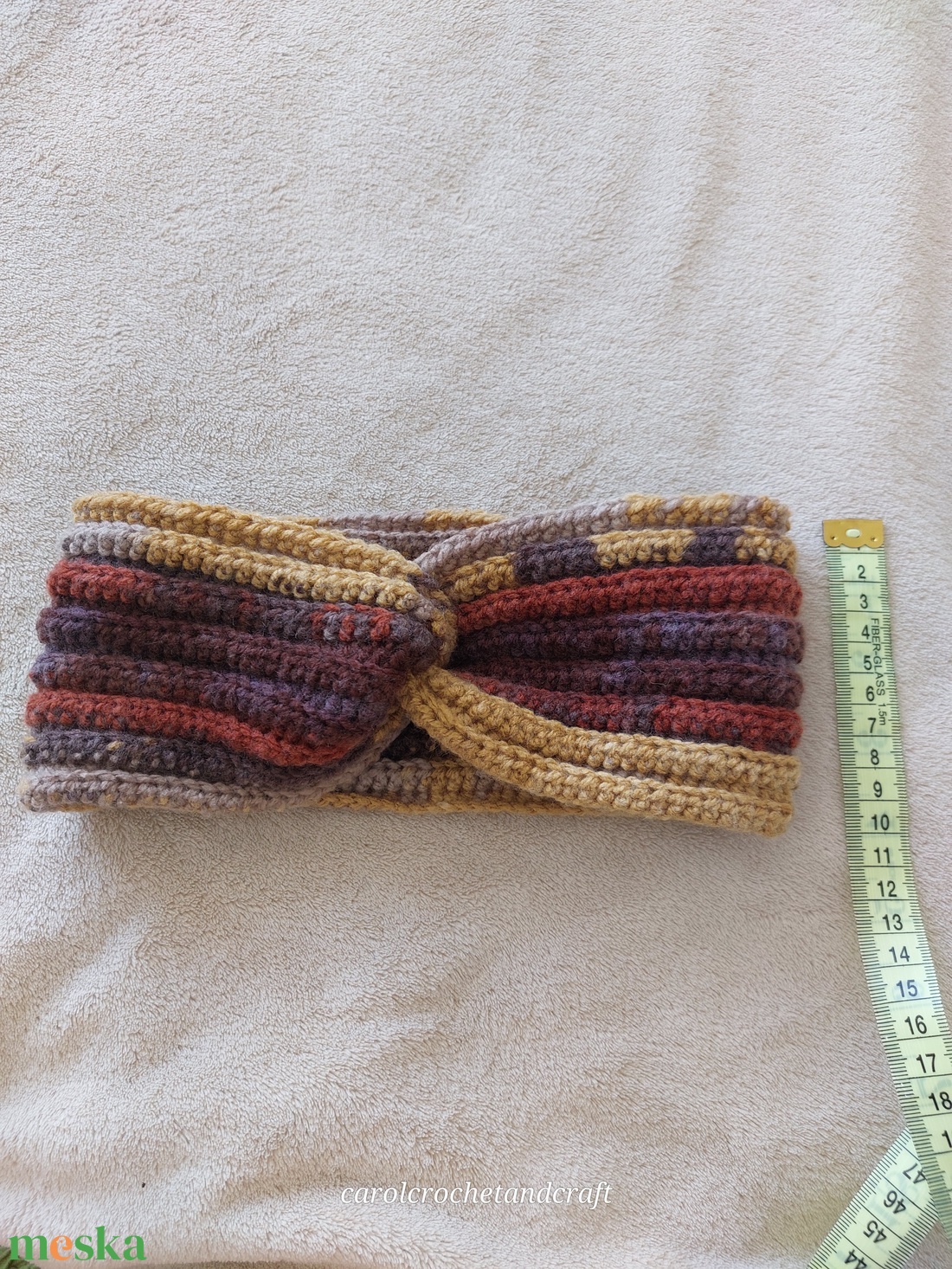 Horgolt fejpánt, fülmelegítő - ruha & divat - sál, sapka, kendő - fejpánt - Meska.hu