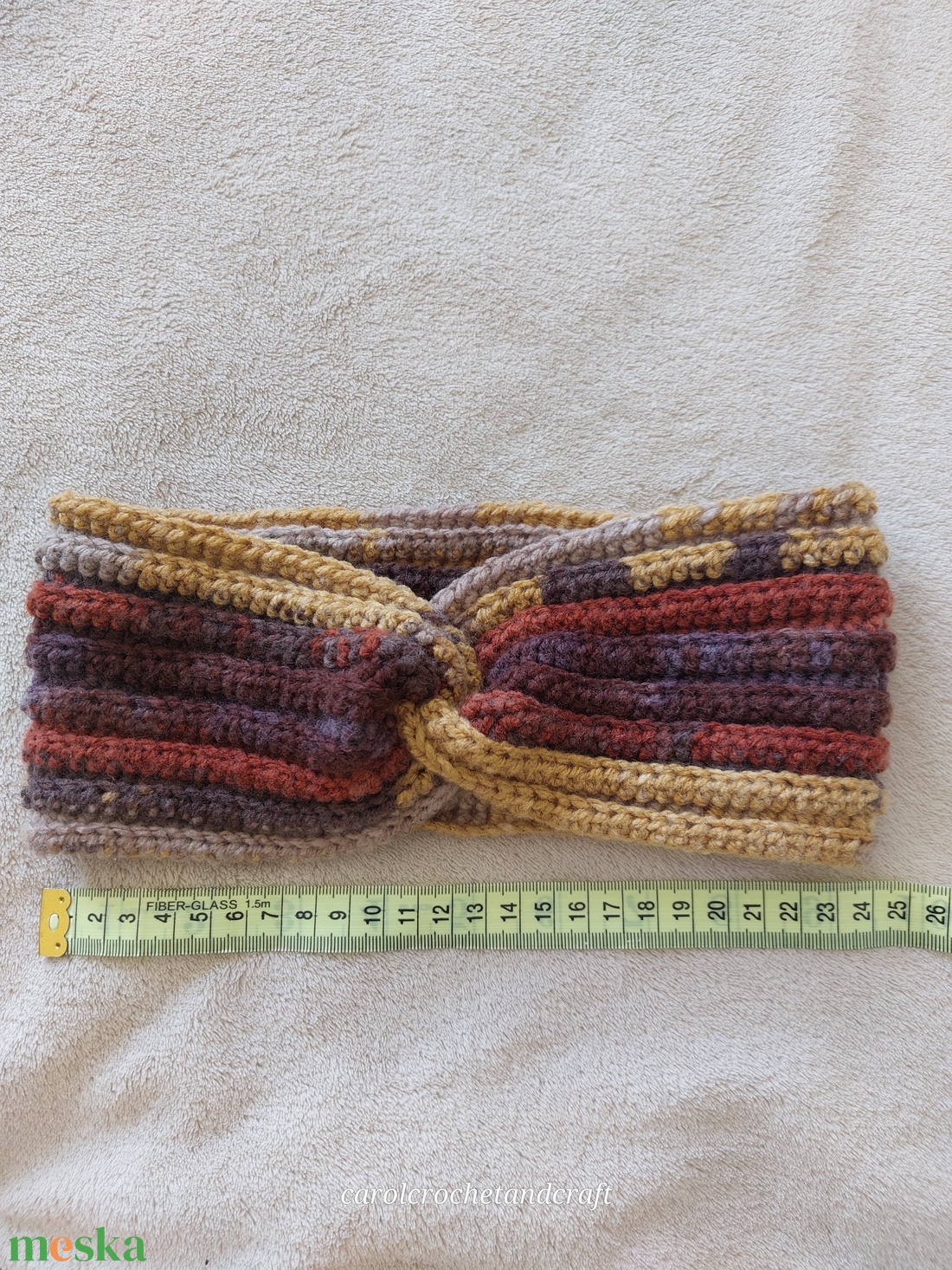 Horgolt fejpánt, fülmelegítő - ruha & divat - sál, sapka, kendő - fejpánt - Meska.hu