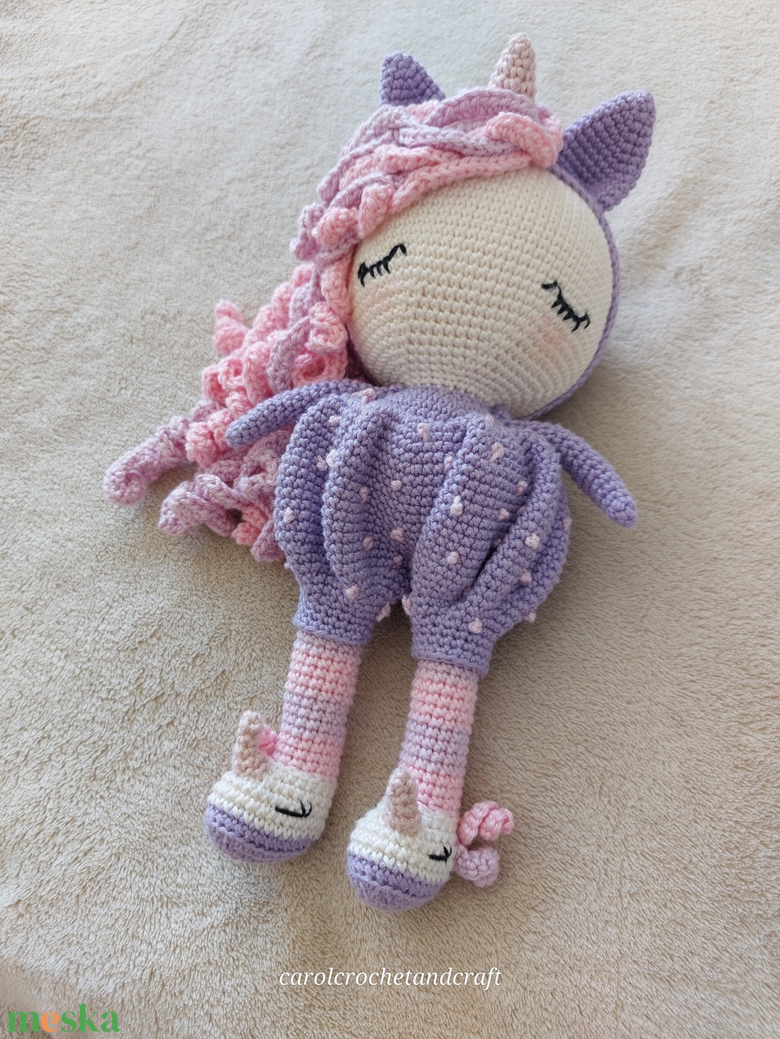 Unikornis horgolt baba - játék & sport - plüssállat & játékfigura - unikornis - Meska.hu