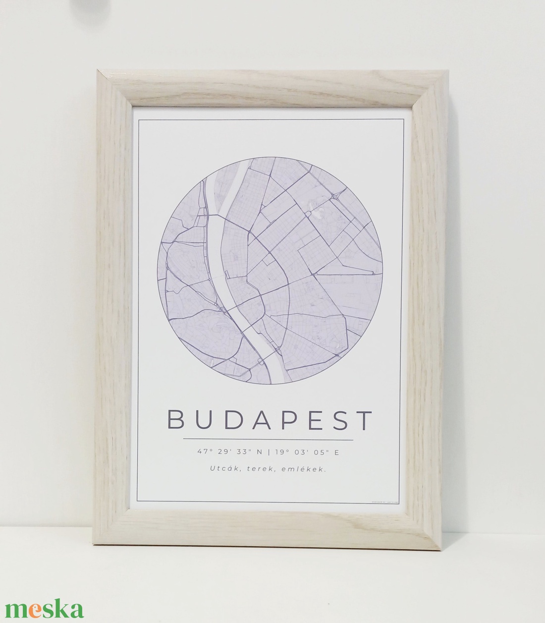 Budapest várostérkép falikép válaszható színben - otthon & életmód - dekoráció - fali és függő dekoráció - térkép - Meska.hu