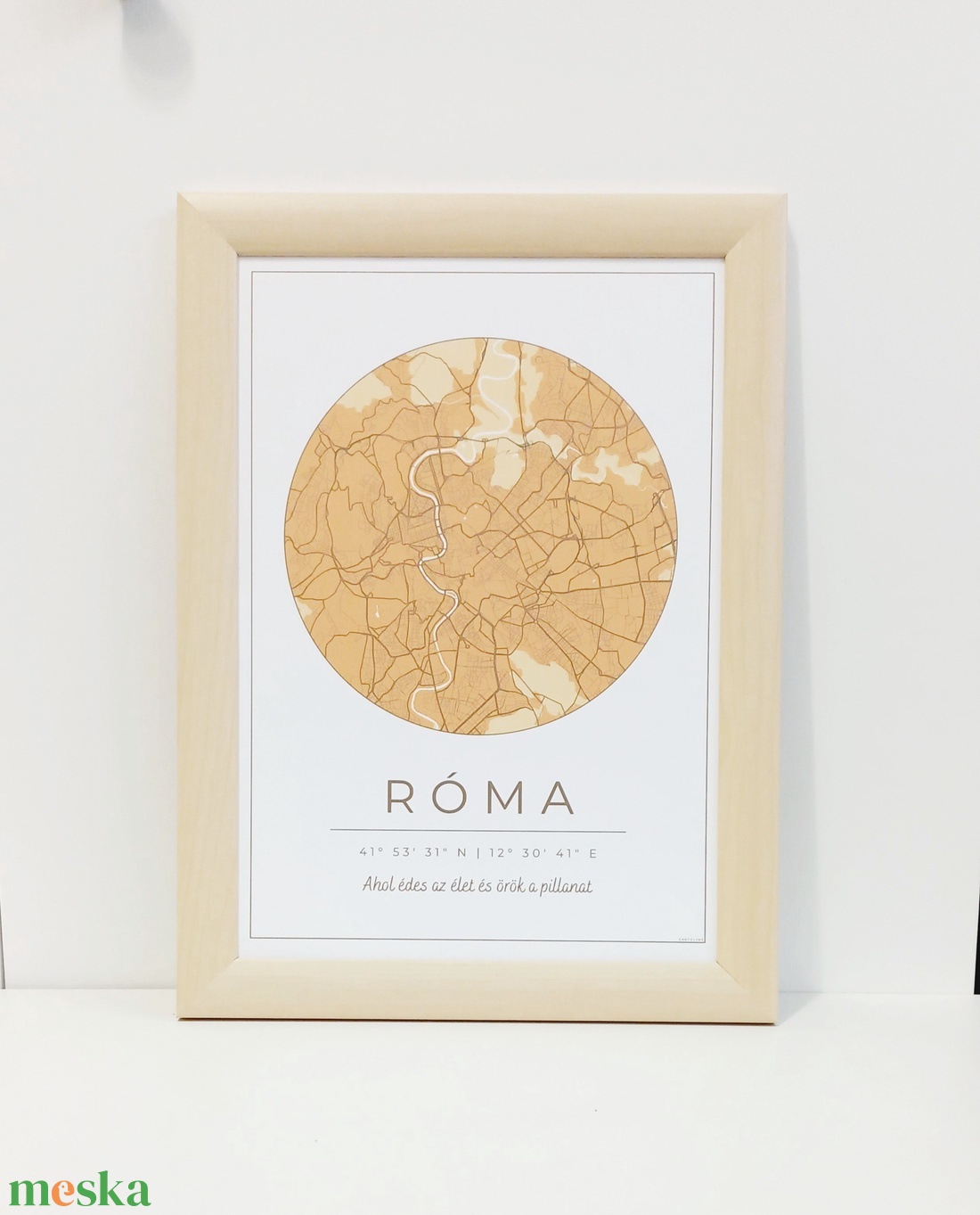 Róma várostérkép falikép választható színben - otthon & életmód - dekoráció - kép & falikép - poszter - Meska.hu