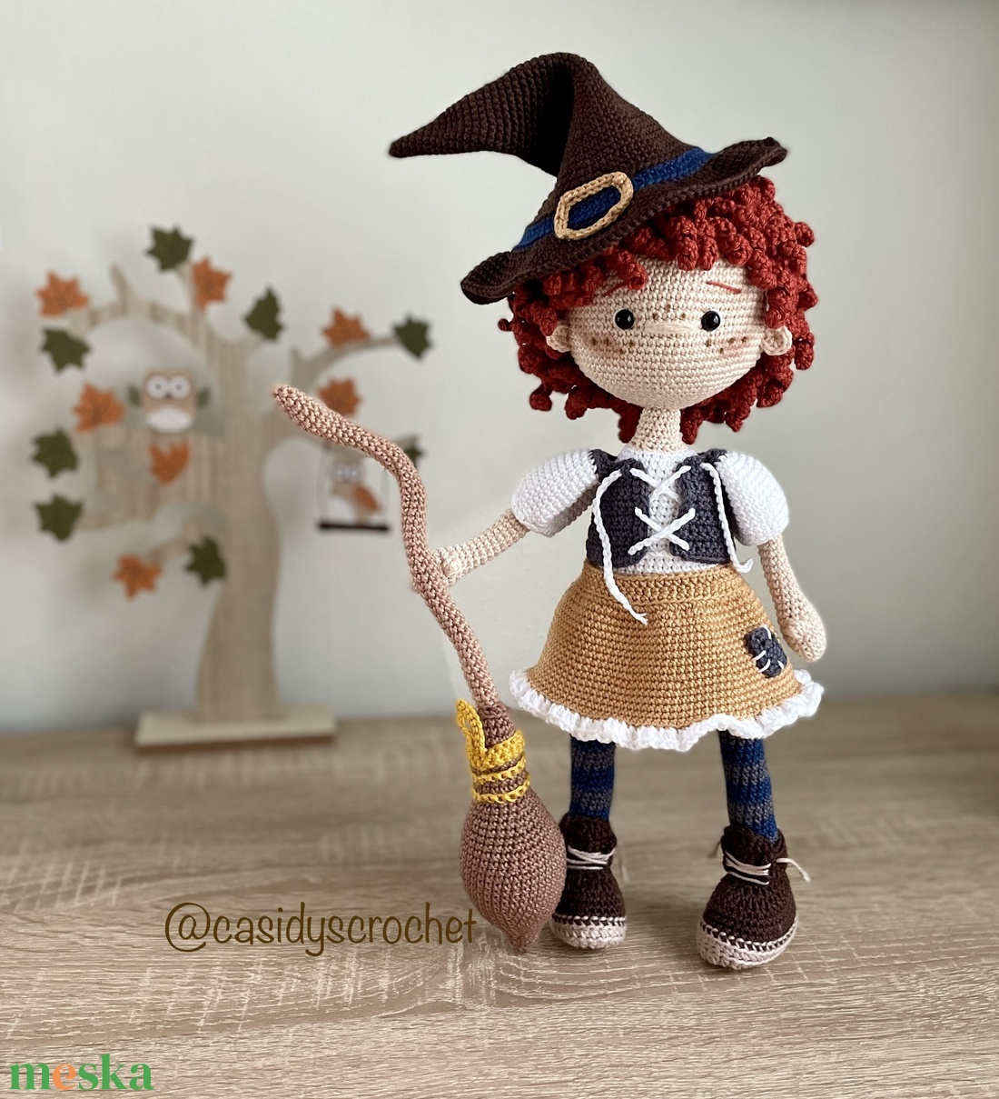Horgolt boszorkány baba - otthon & életmód - dekoráció - halloween - halloweeni figurák - Meska.hu