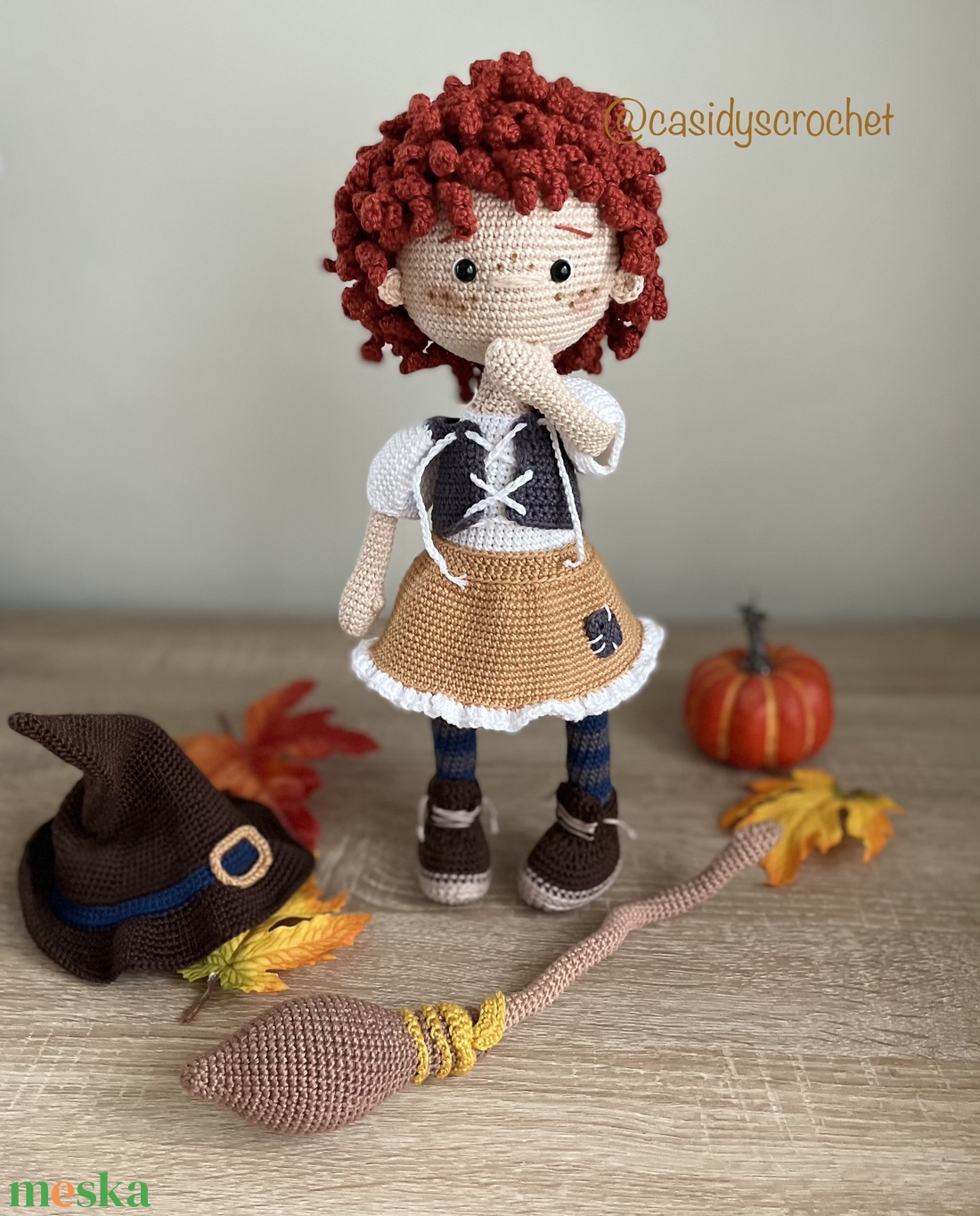 Horgolt boszorkány baba - otthon & életmód - dekoráció - halloween - halloweeni figurák - Meska.hu
