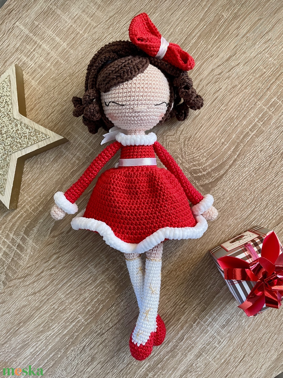 Horgolt karácsonyi baba - játék & sport - plüssállat & játékfigura - ember - Meska.hu