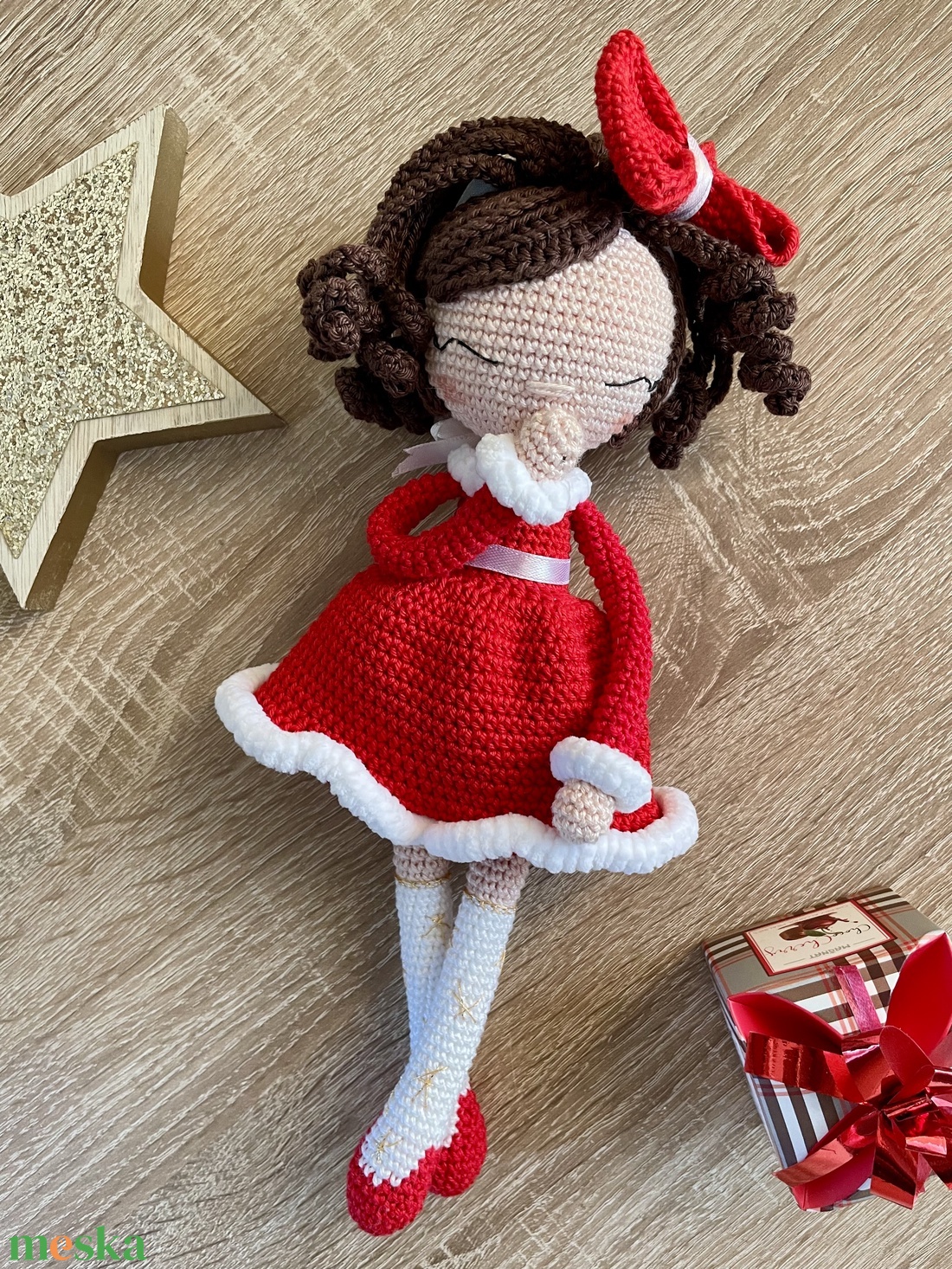 Horgolt karácsonyi baba - játék & sport - plüssállat & játékfigura - ember - Meska.hu