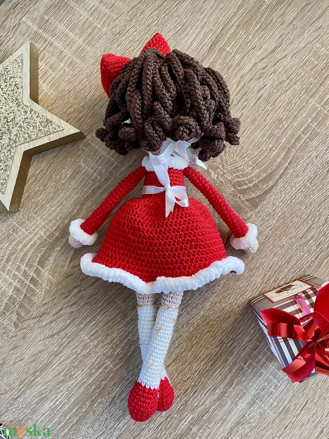 Horgolt karácsonyi baba - játék & sport - plüssállat & játékfigura - ember - Meska.hu