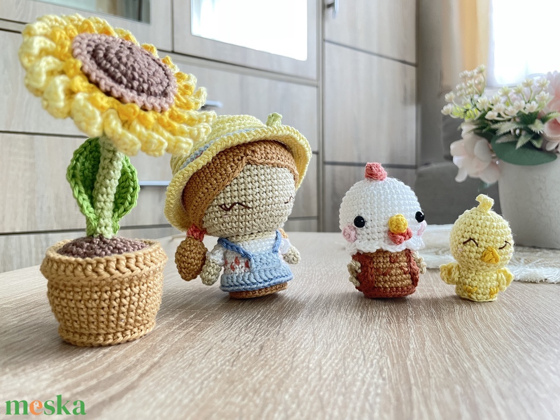 Horgolt mini farm - játék & sport - bábok - báb készlet - Meska.hu