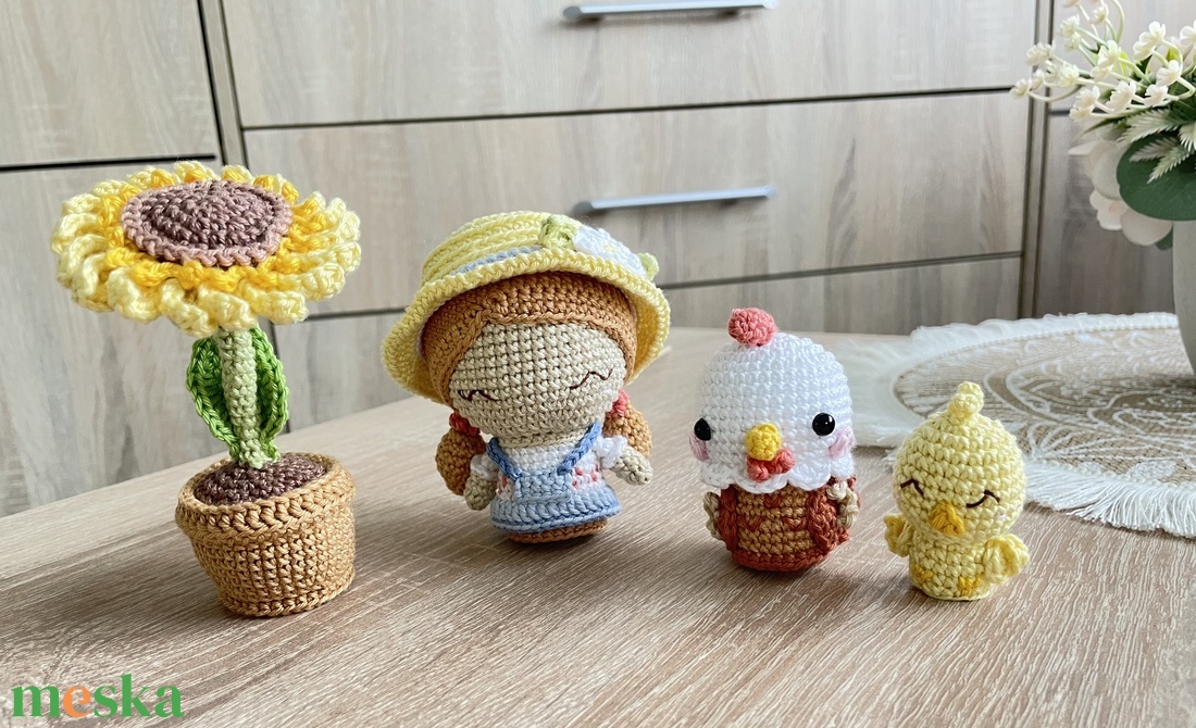 Horgolt mini farm - játék & sport - bábok - báb készlet - Meska.hu