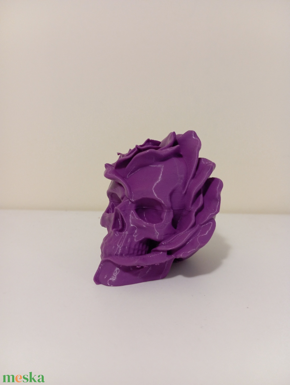 Rózsás koponya fej dísz  - otthon & életmód - dekoráció - asztal és polc dekoráció - asztaldísz - Meska.hu