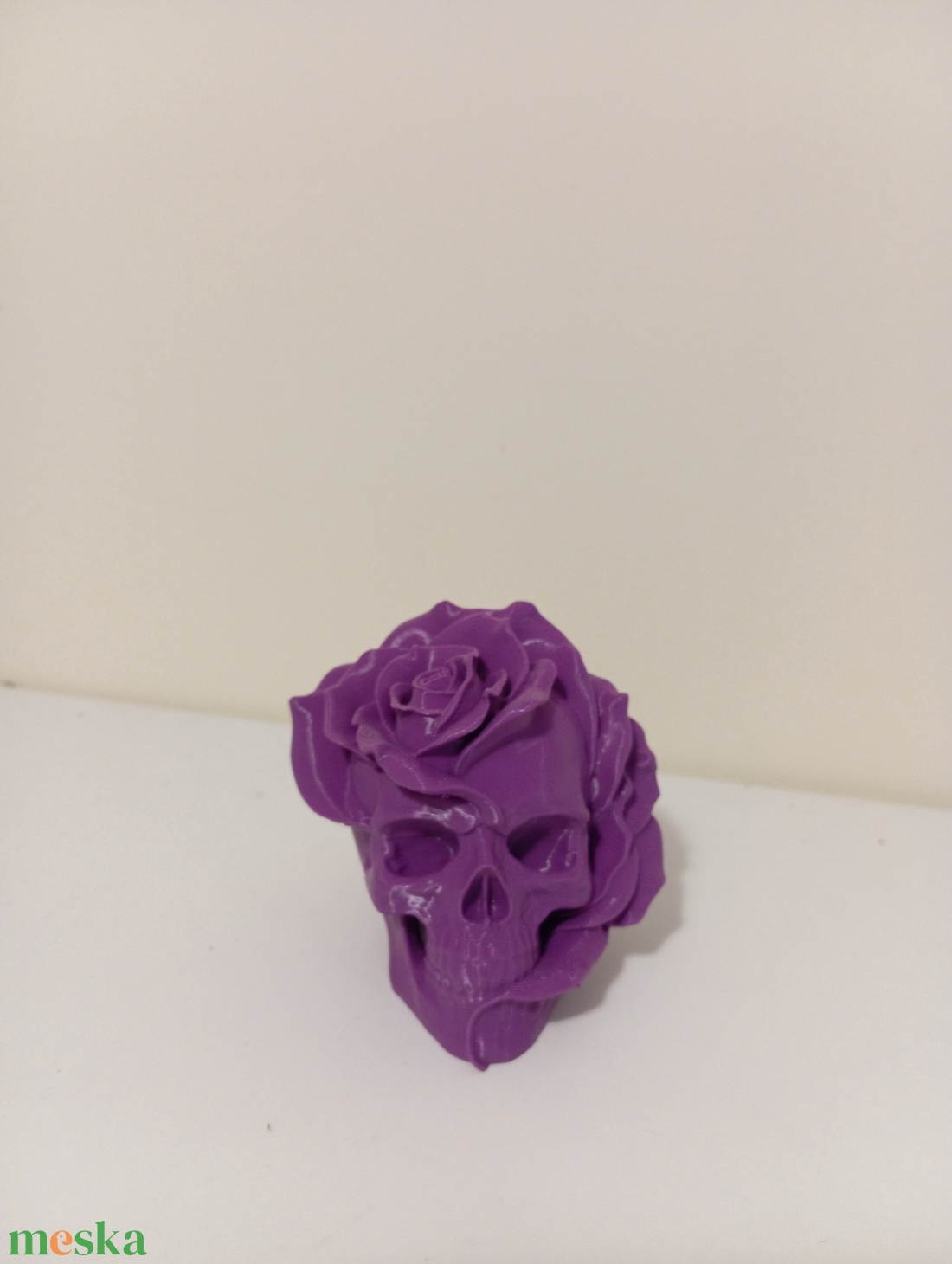 Rózsás koponya fej dísz  - otthon & életmód - dekoráció - asztal és polc dekoráció - asztaldísz - Meska.hu
