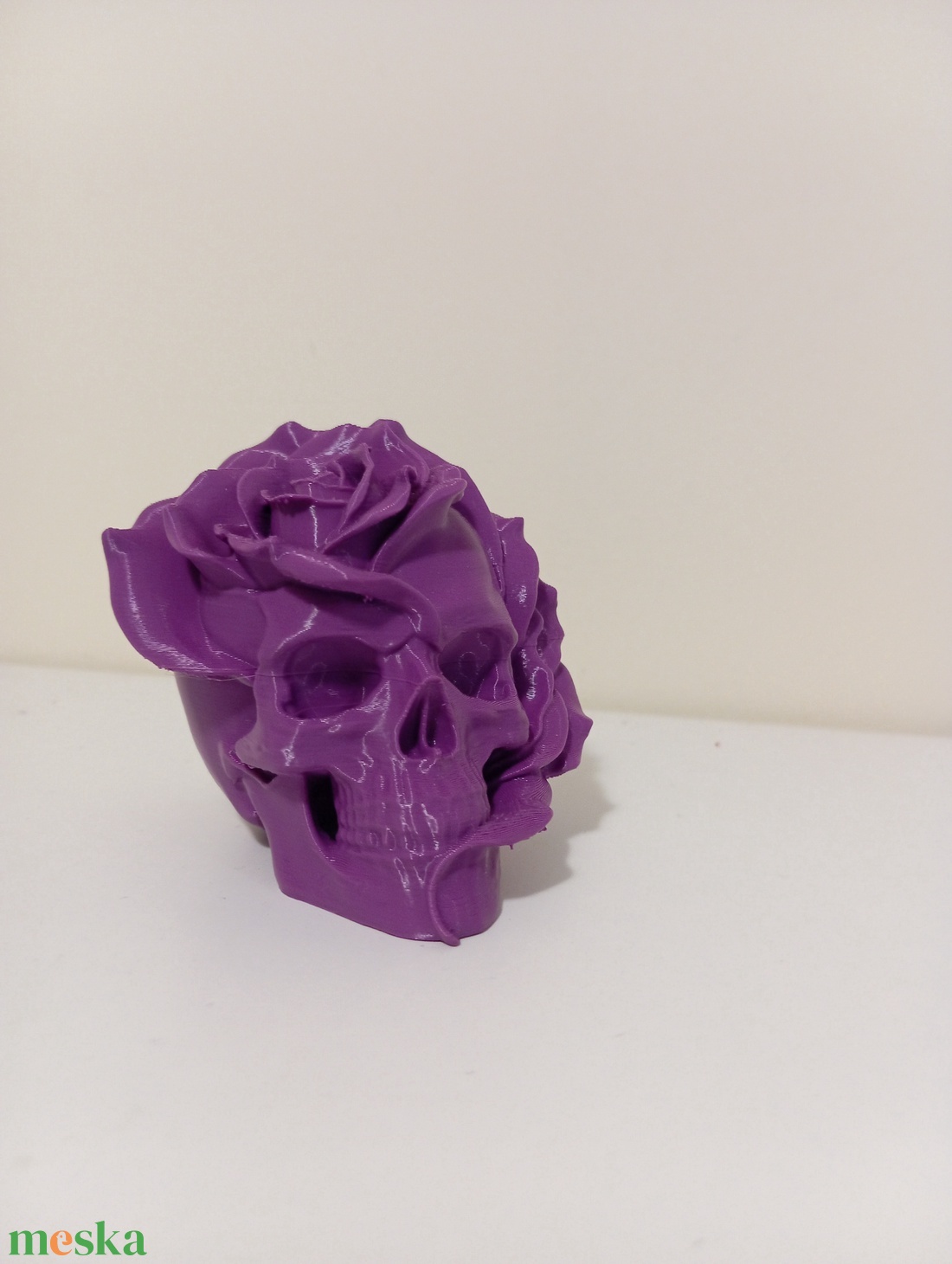 Rózsás koponya fej dísz  - otthon & életmód - dekoráció - asztal és polc dekoráció - asztaldísz - Meska.hu