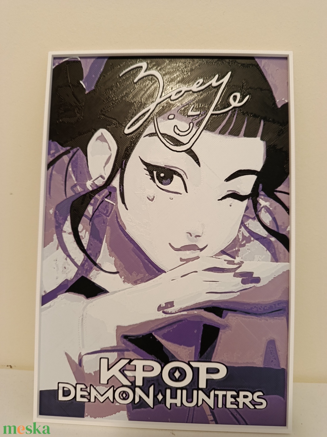 3D K-pop démon Huntrix kép és dekor  - otthon & életmód - dekoráció - fali és függő dekoráció - falra akasztható dekor - Meska.hu