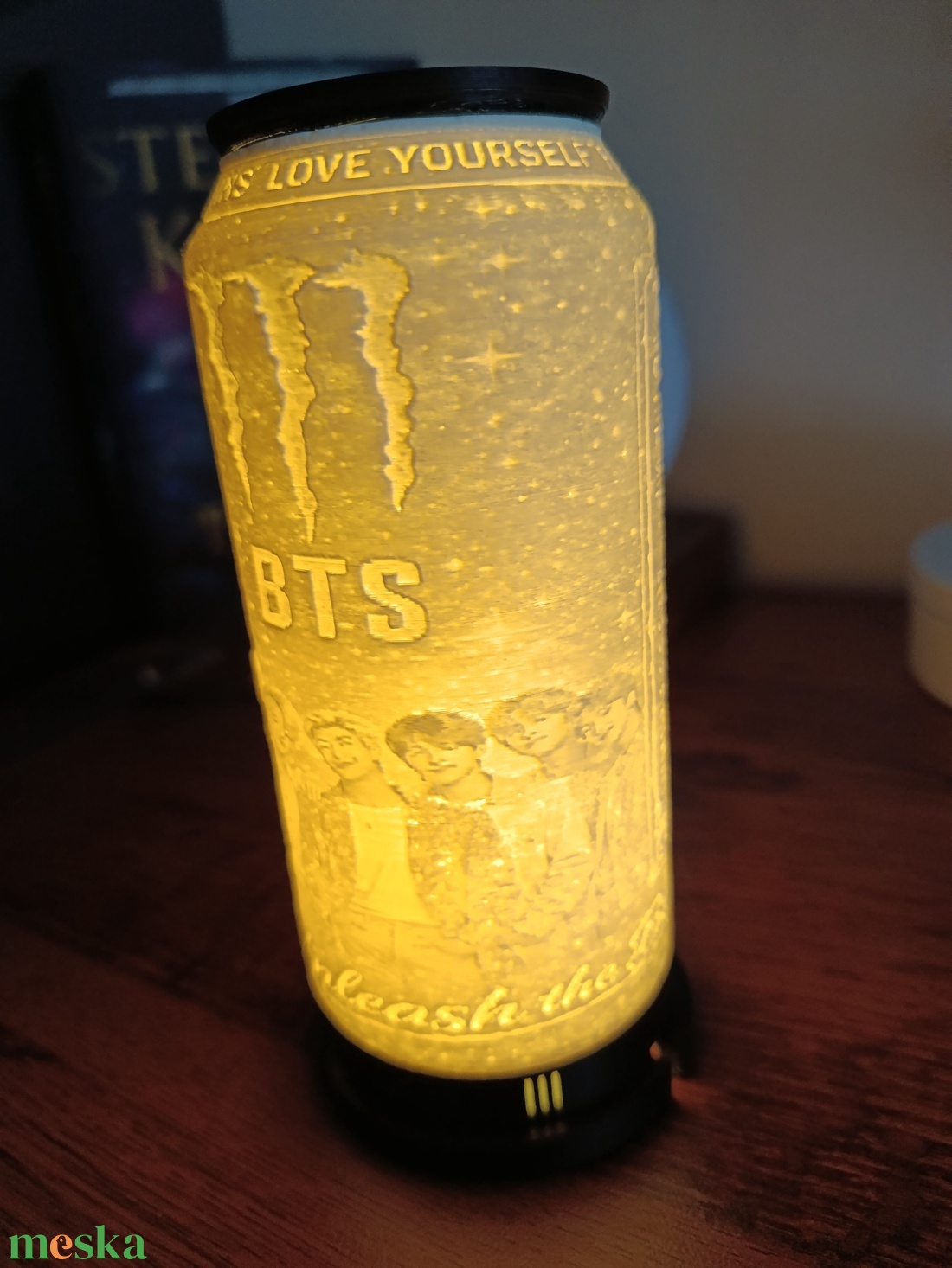 3D litofán BTS lámpa Monster dobozként  - otthon & életmód - lámpa - hangulatlámpa - Meska.hu