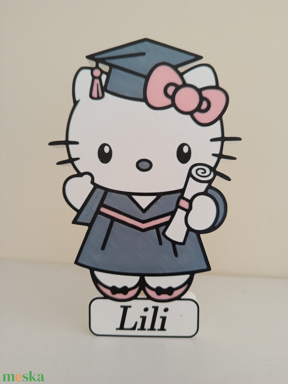 Hello Kitty ballagási emlék  - otthon & életmód - dekoráció - asztal és polc dekoráció - asztaldísz - Meska.hu