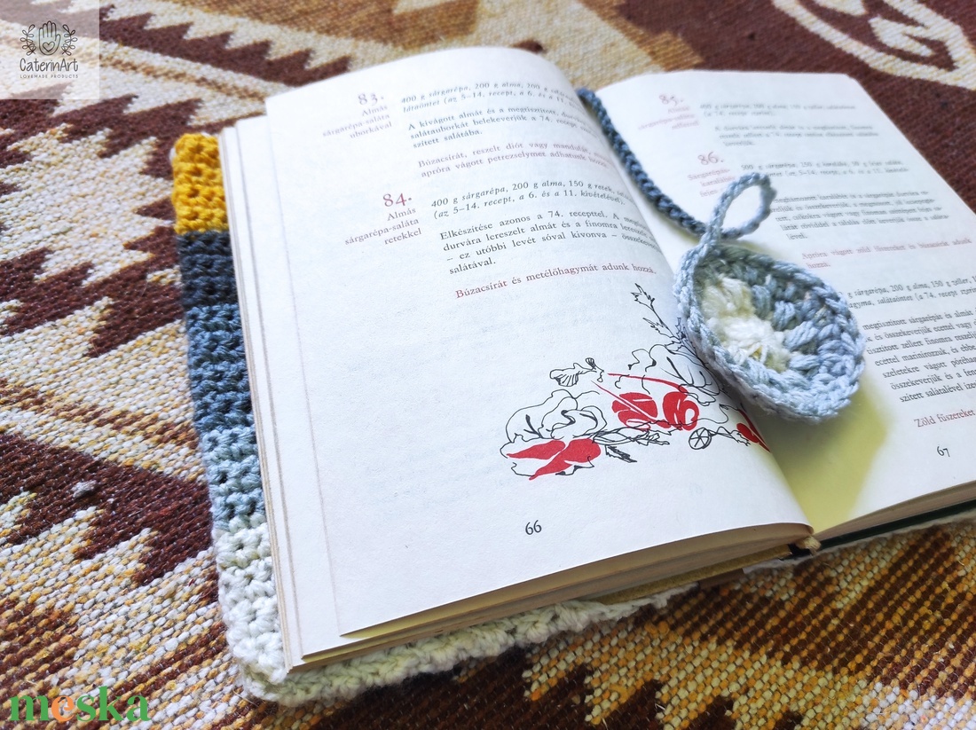 'Kincses könyv' horgolt könyvborító - könyv & zene - könyvjelző - Meska.hu
