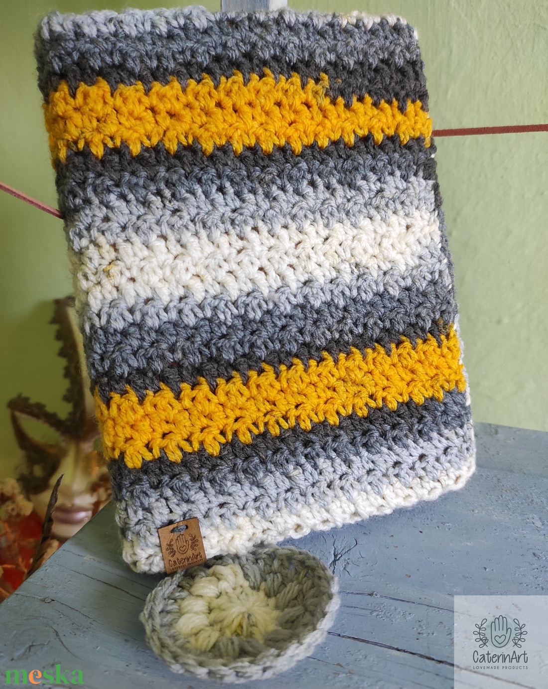 'Kincses könyv' horgolt könyvborító - könyv & zene - könyvjelző - Meska.hu