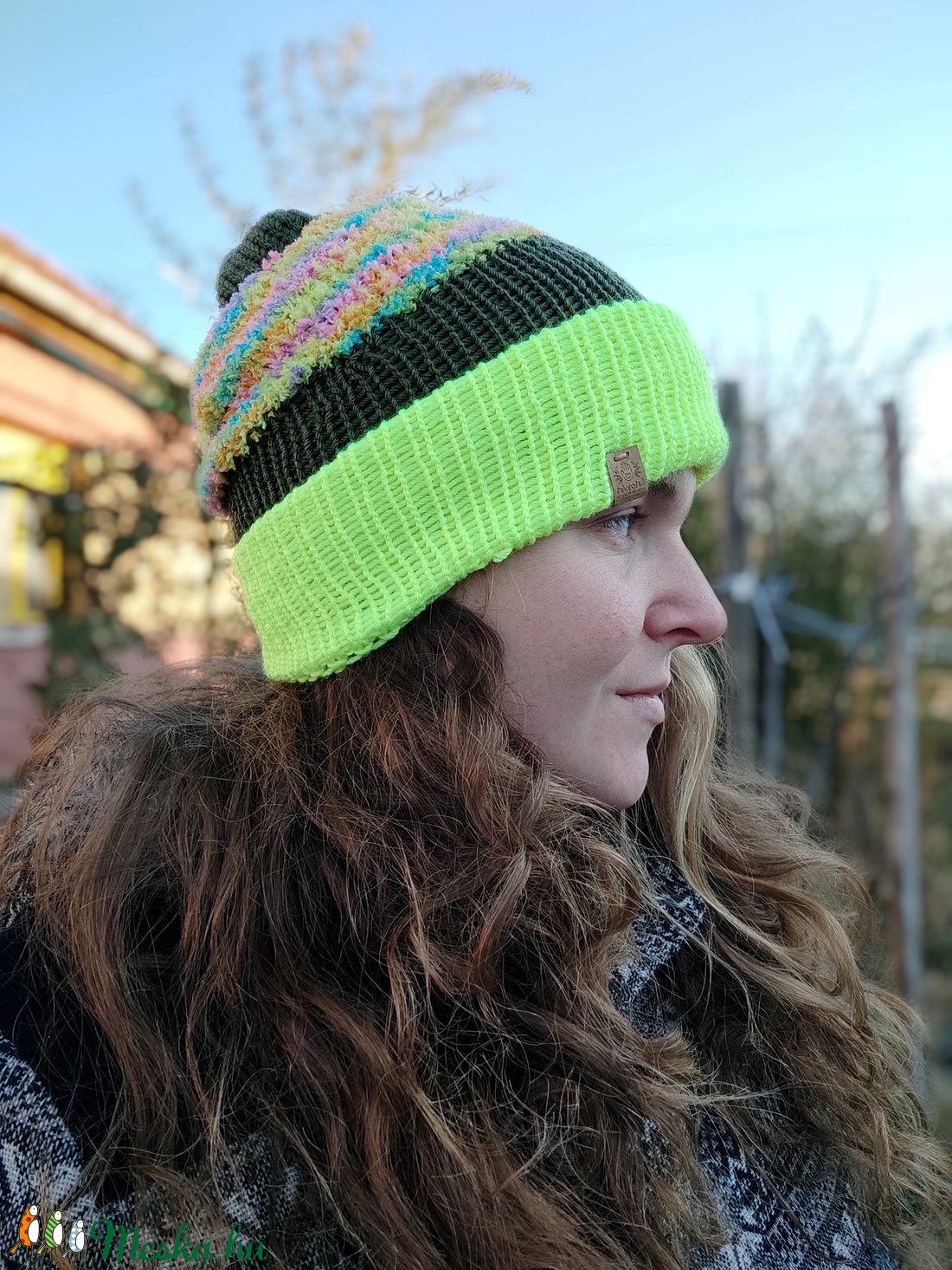 'Neon' kötött sapka - ruha & divat - sál, sapka, kendő - sapka - Meska.hu 'Neon' kötött sapka - ruha & divat - sál, sapka, kendő - sapka - Meska.hu