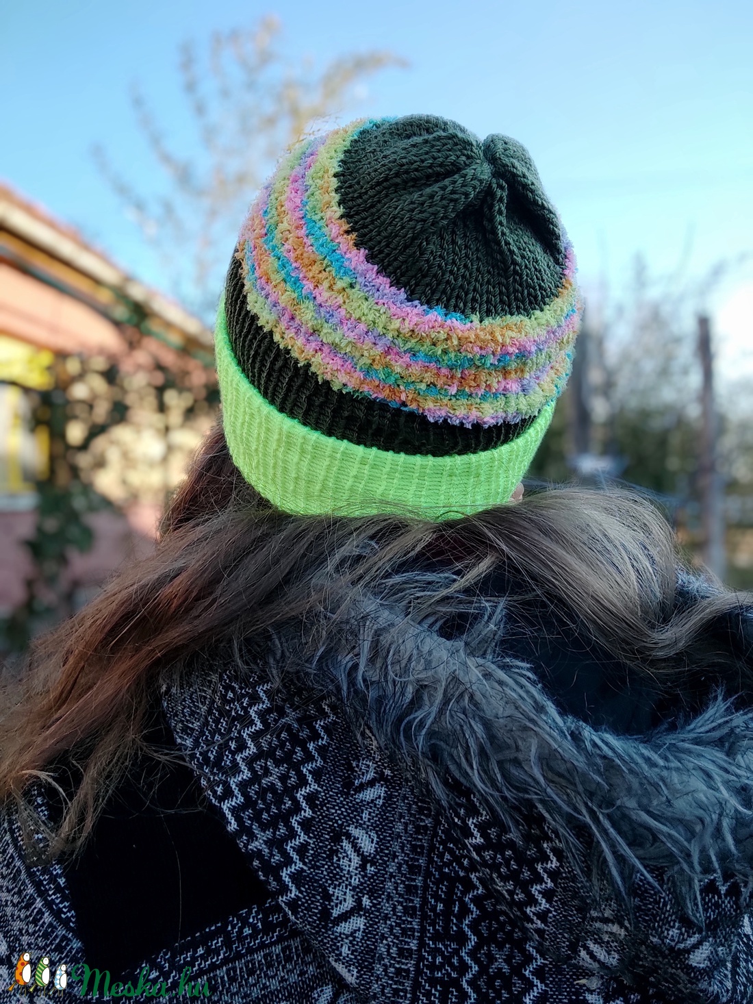 'Neon' kötött sapka - ruha & divat - sál, sapka, kendő - sapka - Meska.hu 'Neon' kötött sapka - ruha & divat - sál, sapka, kendő - sapka - Meska.hu