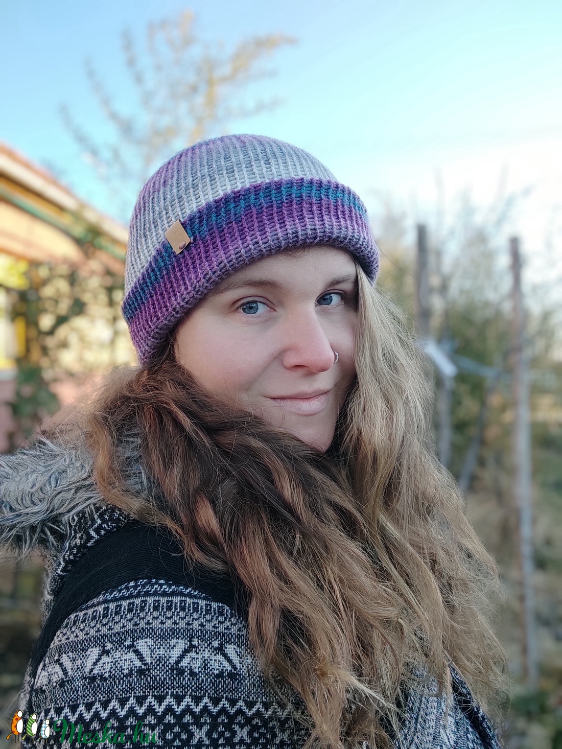 'Akác' kötött sapka - ruha & divat - sál, sapka, kendő - sapka - Meska.hu 'Akác' kötött sapka - ruha & divat - sál, sapka, kendő - sapka - Meska.hu
